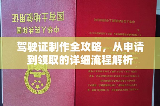 新会驾驶证制作全攻略，从申请到领取的详细流程解析